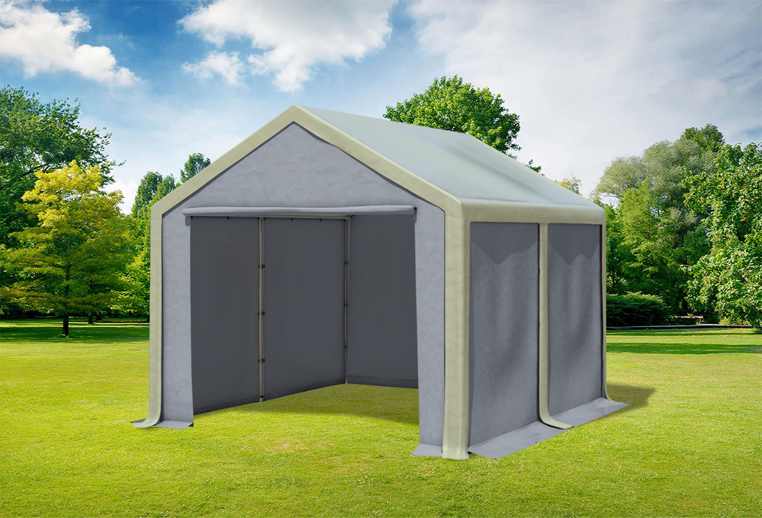 3x4 m Party tent / Marquee, PVC Brown Grey